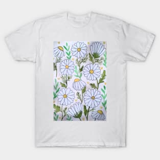 Watercolor daisy flowers T-Shirt